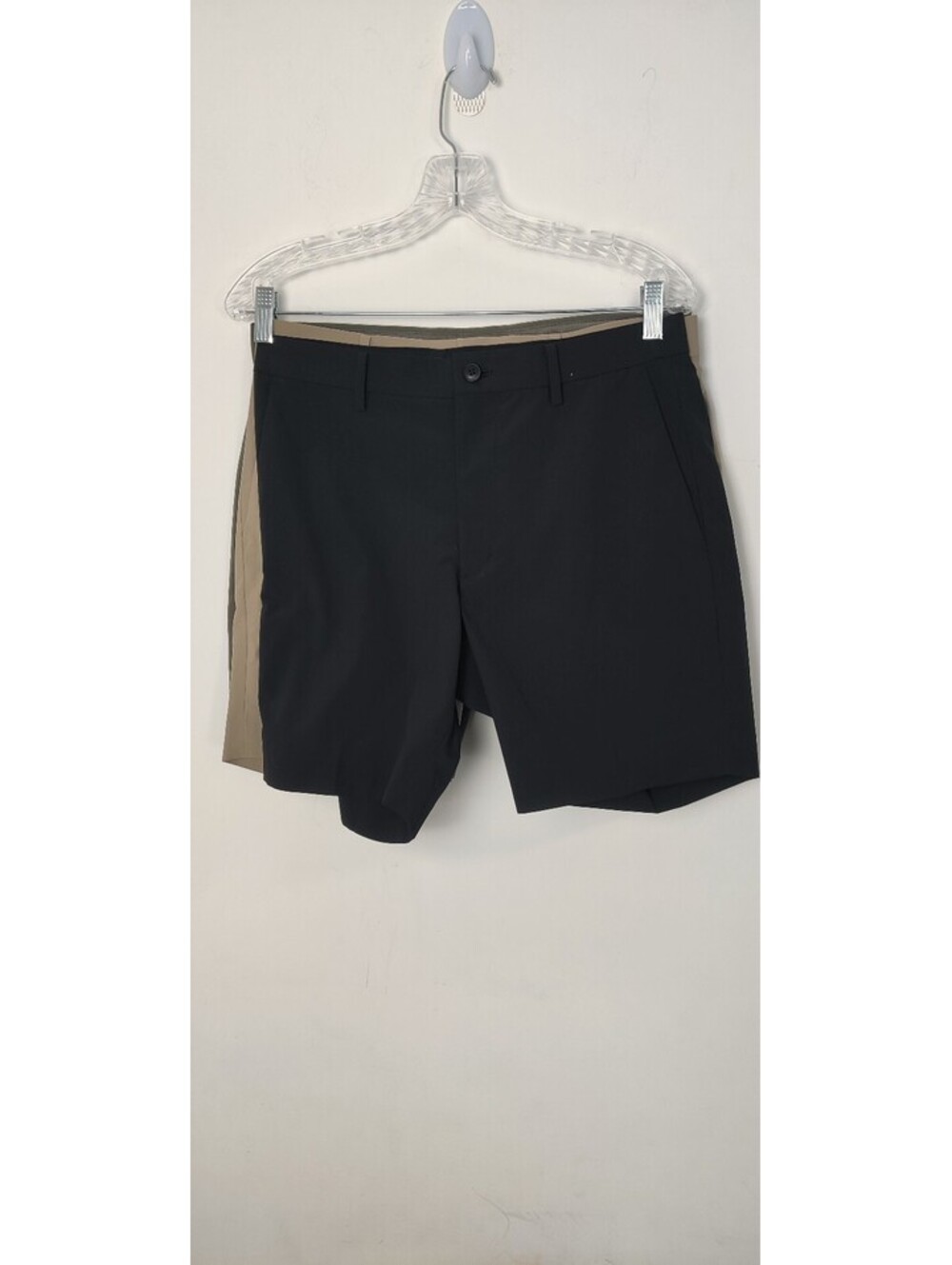 Uniqlo Ultra Stretch Active Shorts Set Black & Tan Khaki Mens S (Waist 27-30)